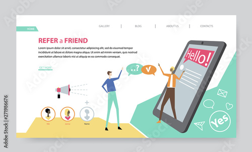 Refer a Friend, creative website template