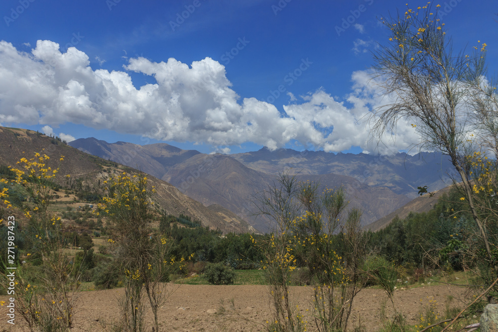 panoramic view on the cordillera blanca, peru panoramic view on the cordillera blanca, peru