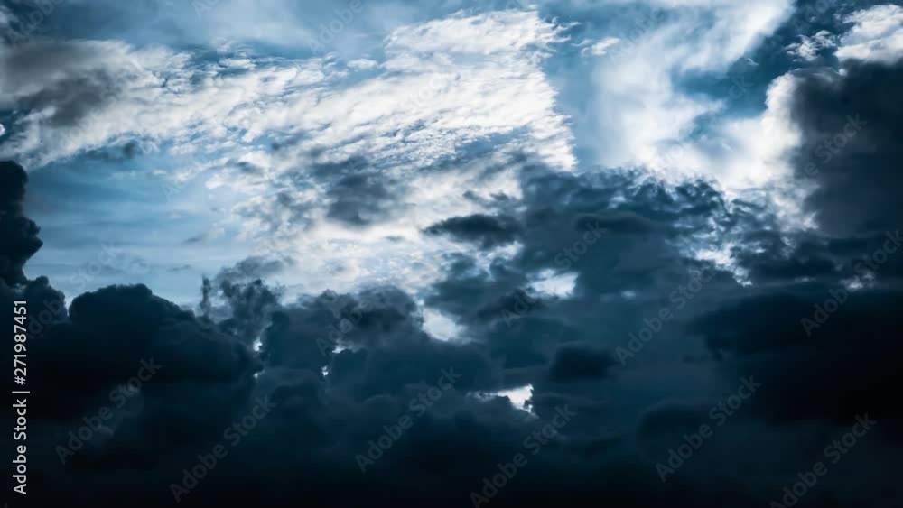 Dark dramatic cloudy sky time-lapse Dark dramatic cloudy sky time-lapse
