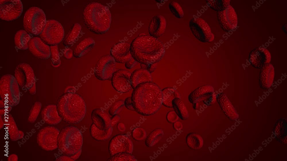 Red blood cells Use as a medical illustration is a 3d image and the ...