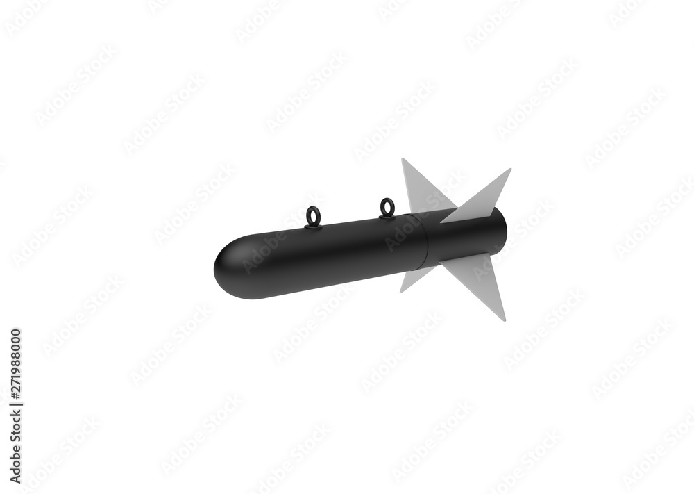 Aerial Bomb on white background. 3d illustration Aerial Bomb on white background. 3d illustration