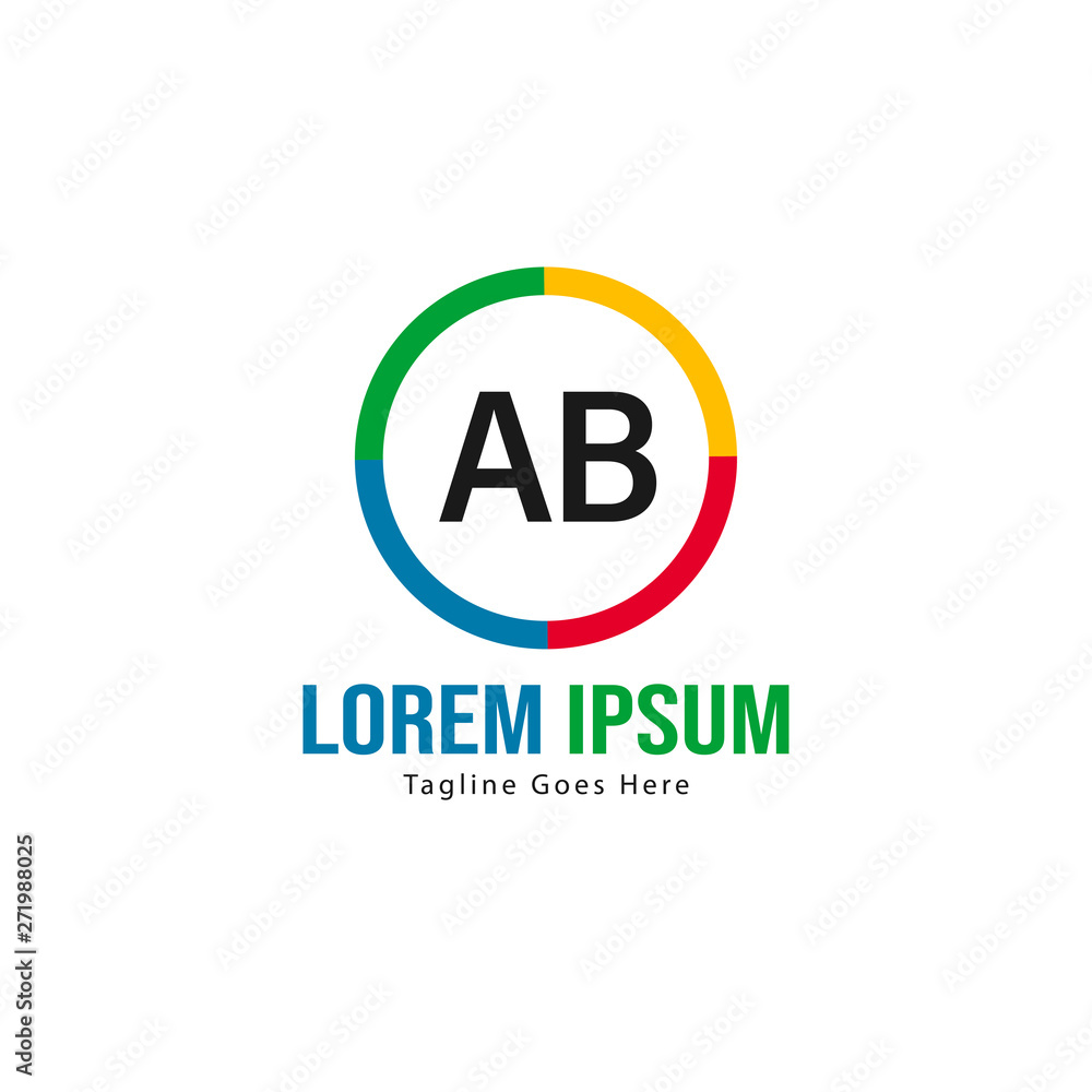 AB Letter Logo Design. Creative Modern AB Letters Icon Illustration AB Letter Logo Design. Creative Modern AB Letters Icon Illustration