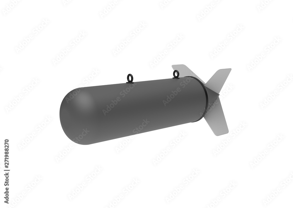 Aerial Bomb on white background. 3d illustration Aerial Bomb on white background. 3d illustration
