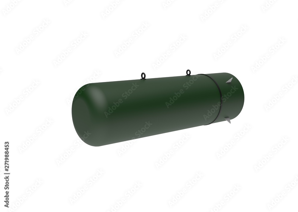 Aerial Bomb on white background. 3d illustration Aerial Bomb on white background. 3d illustration