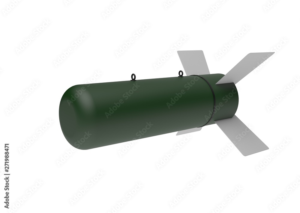Aerial Bomb on white background. 3d illustration Aerial Bomb on white background. 3d illustration