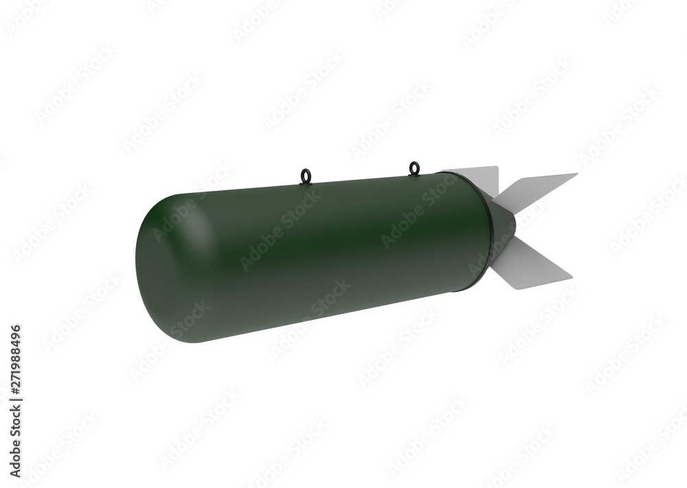 Aerial Bomb on white background. 3d illustration Aerial Bomb on white background. 3d illustration