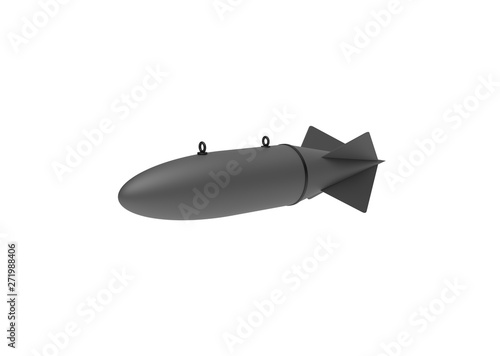 Aerial Bomb on white background. 3d illustration