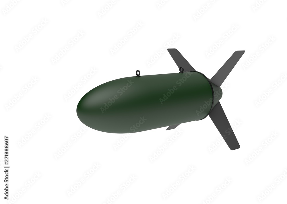 Aerial Bomb on white background. 3d illustration Aerial Bomb on white background. 3d illustration