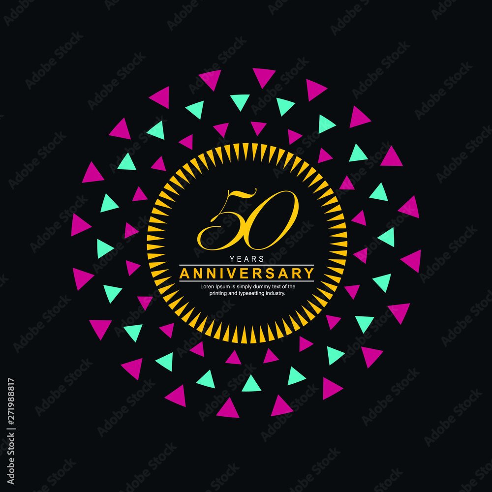 Fototapeta premium 50 Year Anniversary Vector Template Design Illustration