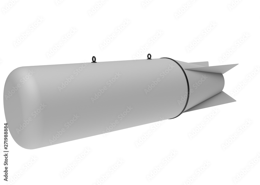 Aerial Bomb on white background. 3d illustration Aerial Bomb on white background. 3d illustration
