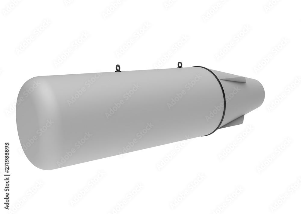 Aerial Bomb on white background. 3d illustration Aerial Bomb on white background. 3d illustration