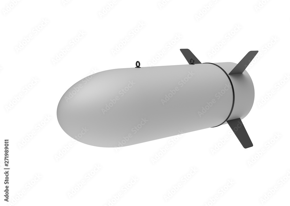 Aerial Bomb on white background. 3d illustration Aerial Bomb on white background. 3d illustration