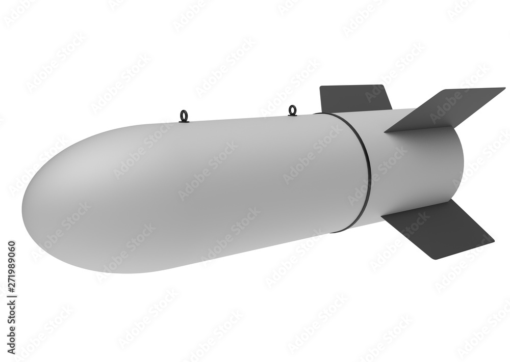 Aerial Bomb on white background. 3d illustration Aerial Bomb on white background. 3d illustration