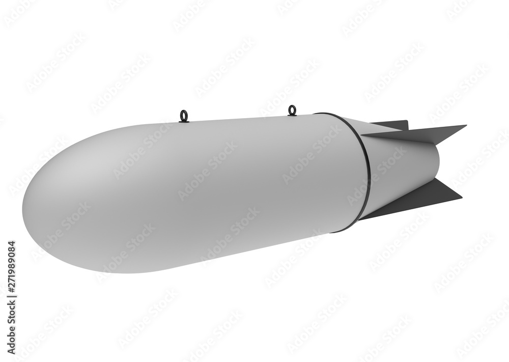 Aerial Bomb on white background. 3d illustration Aerial Bomb on white background. 3d illustration