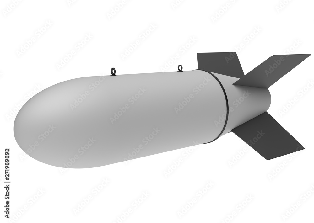Aerial Bomb on white background. 3d illustration Aerial Bomb on white background. 3d illustration