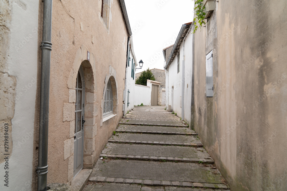 small stairway in Saint Martin de Re in France