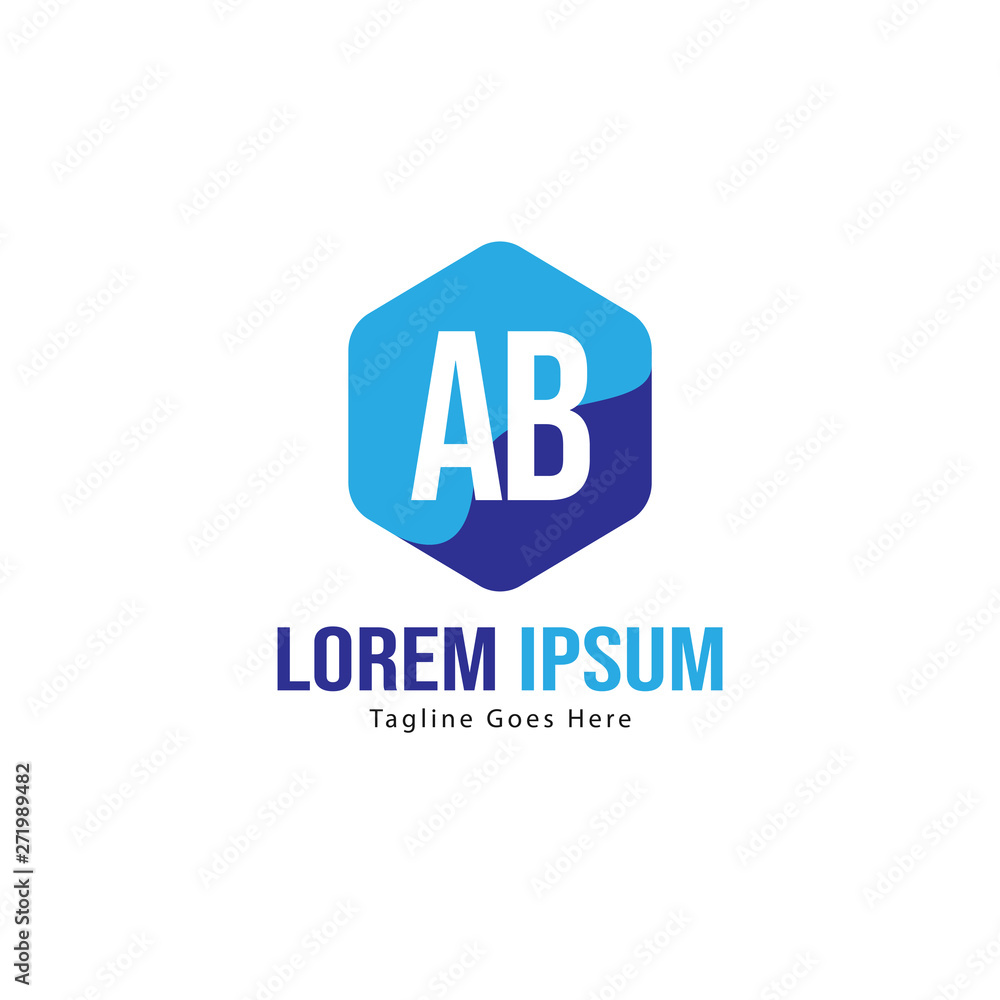AB Letter Logo Design. Creative Modern AB Letters Icon Illustration AB Letter Logo Design. Creative Modern AB Letters Icon Illustration
