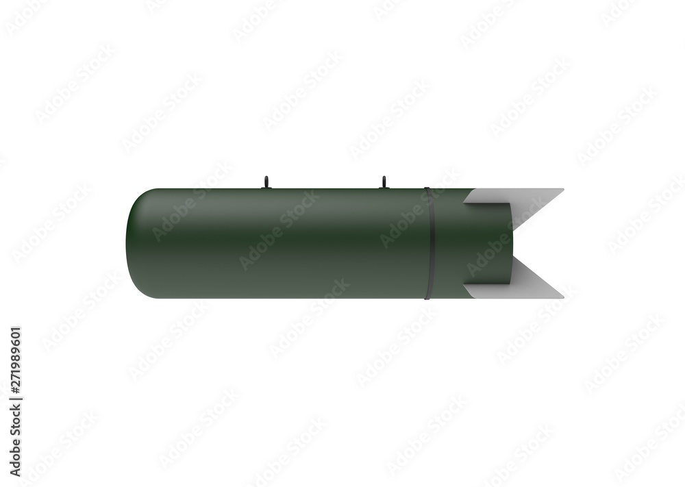 Aerial Bomb on white background. 3d illustration Aerial Bomb on white background. 3d illustration