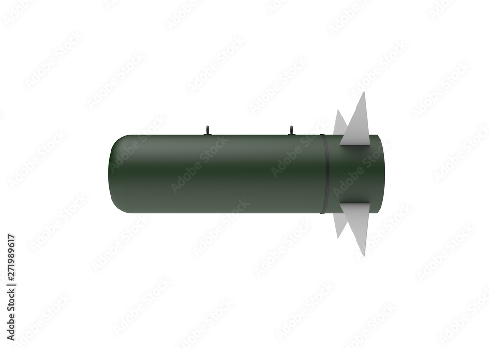Aerial Bomb on white background. 3d illustration Aerial Bomb on white background. 3d illustration