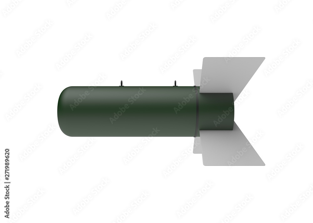 Aerial Bomb on white background. 3d illustration Aerial Bomb on white background. 3d illustration