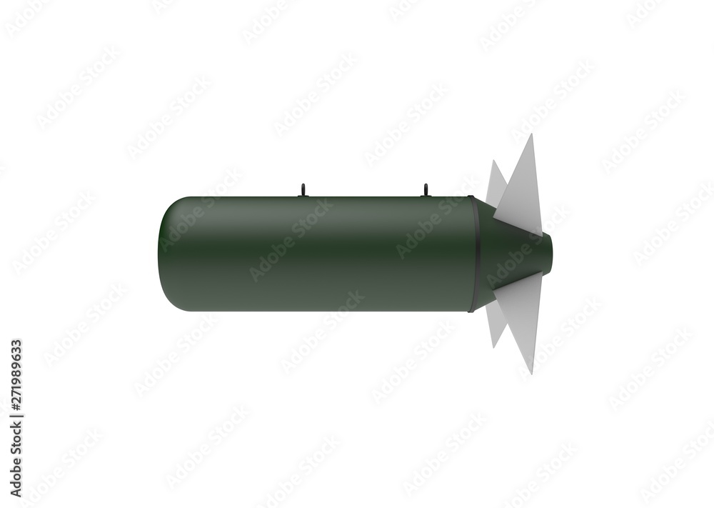 Aerial Bomb on white background. 3d illustration Aerial Bomb on white background. 3d illustration