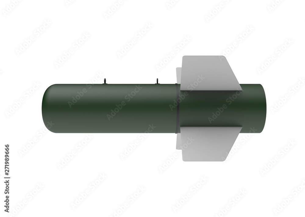 Aerial Bomb on white background. 3d illustration Aerial Bomb on white background. 3d illustration