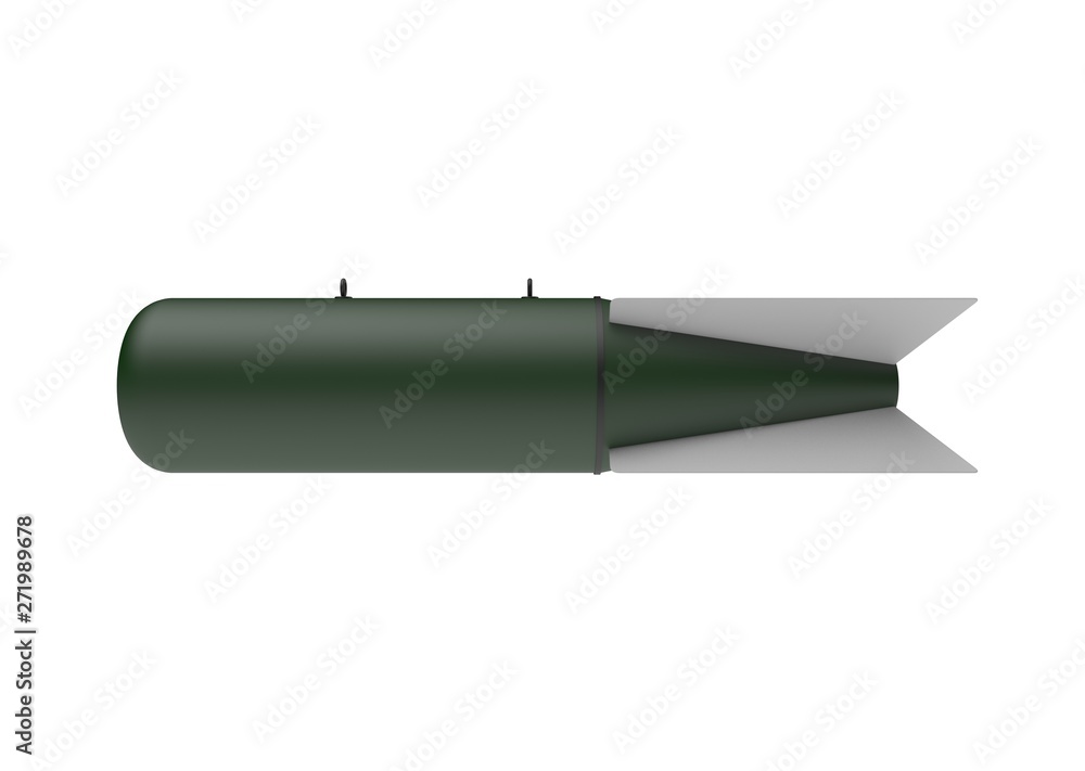 Aerial Bomb on white background. 3d illustration Aerial Bomb on white background. 3d illustration