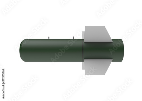 Aerial Bomb on white background. 3d illustration