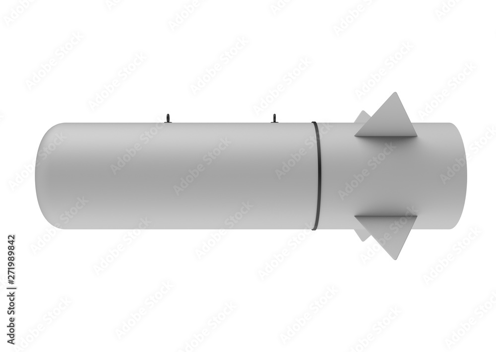 Aerial Bomb on white background. 3d illustration Aerial Bomb on white background. 3d illustration