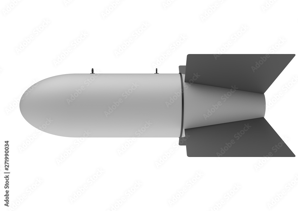 Aerial Bomb on white background. 3d illustration Aerial Bomb on white background. 3d illustration
