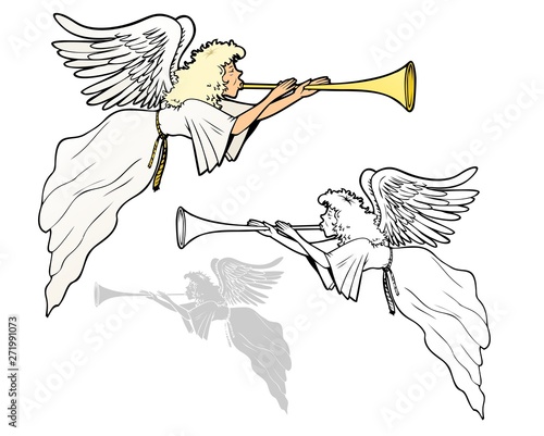 Insomnia angel blowing a trumpet. Comes with bonus variations