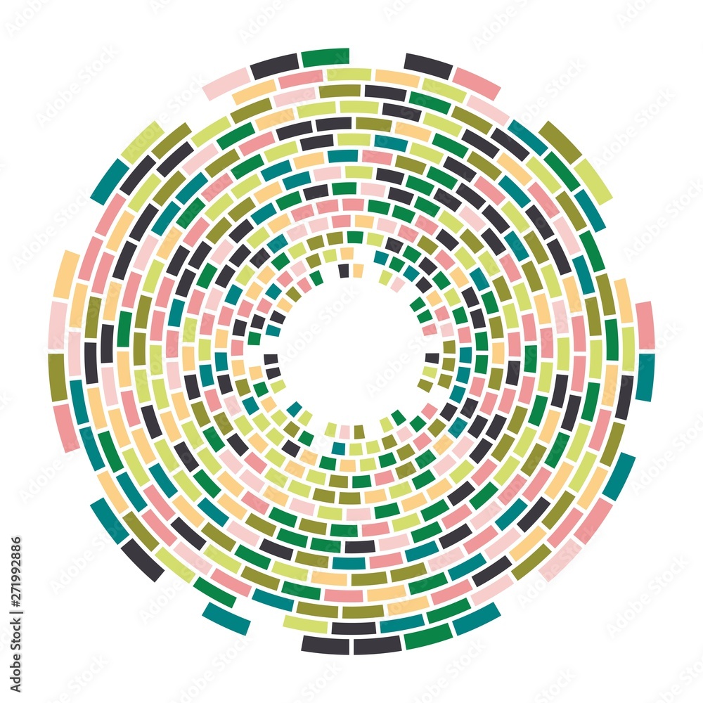 Obraz premium vector abstract colorful mosaic round pattern