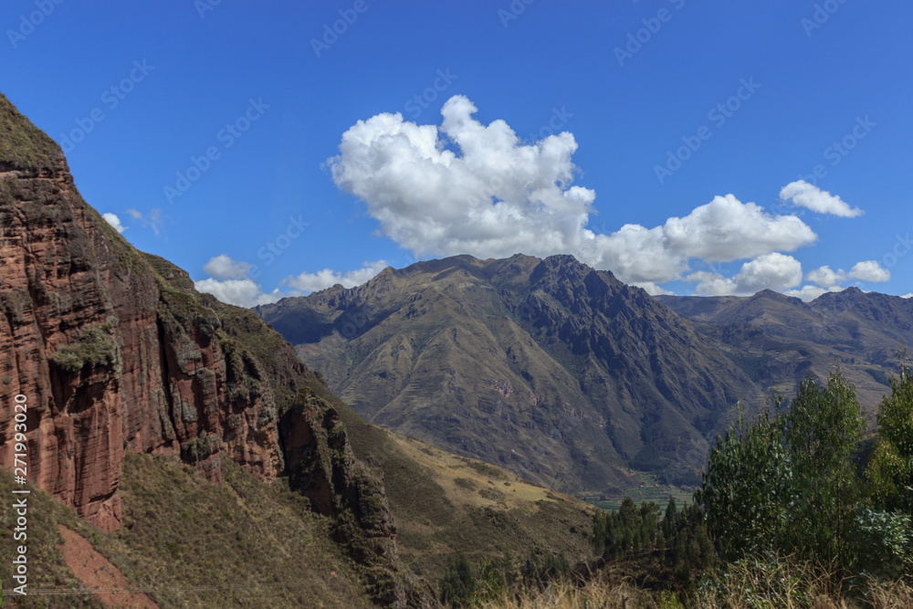 panoramic view over the sacred valley, peru