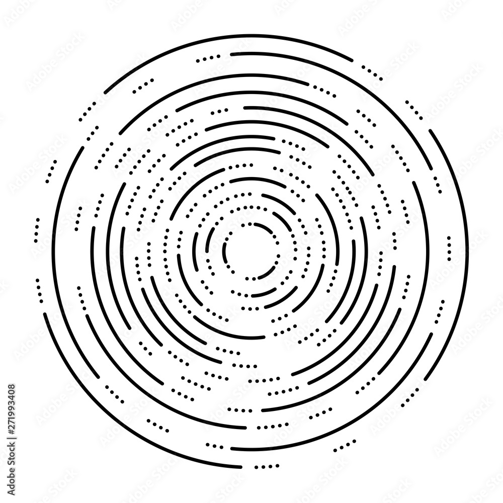 vector abstract radial background of concentric ripple circles