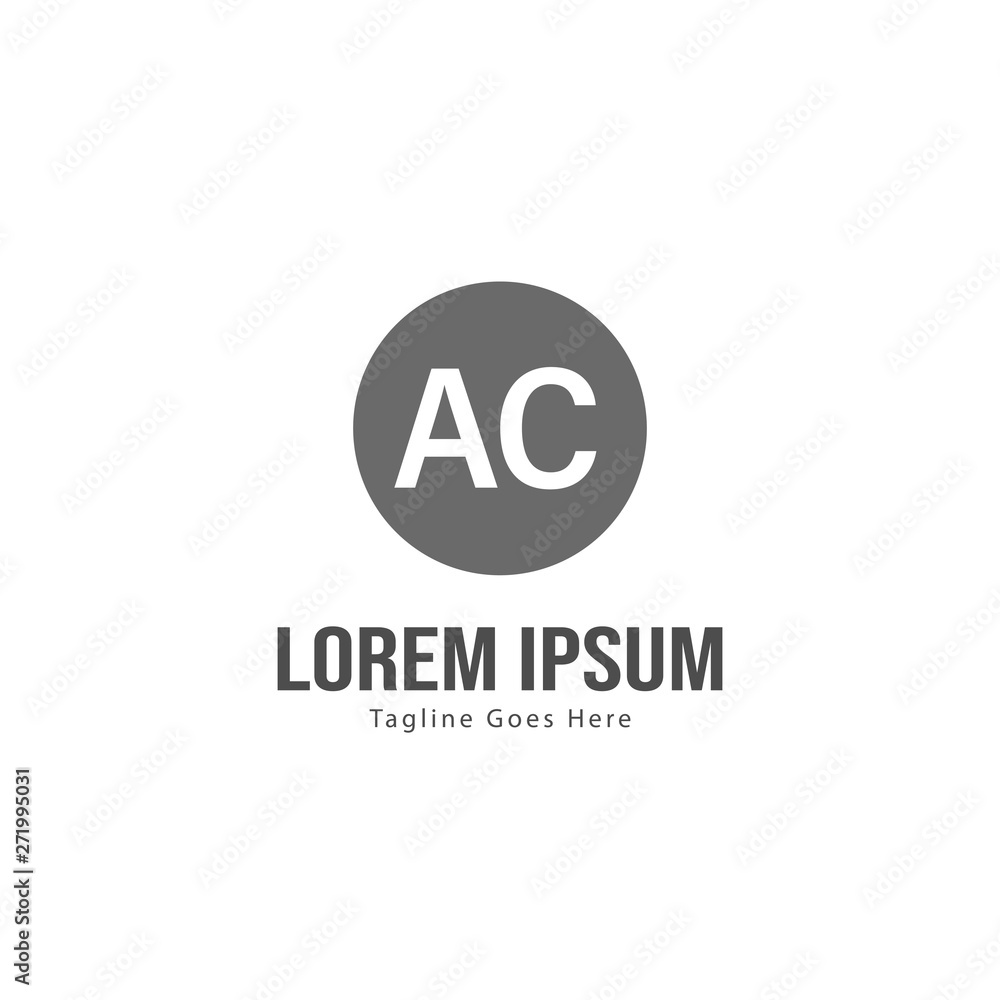 AC Letter Logo Design. Creative Modern AC Letters Icon Illustration AC Letter Logo Design. Creative Modern AC Letters Icon Illustration