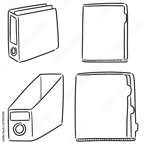 vector set of folder