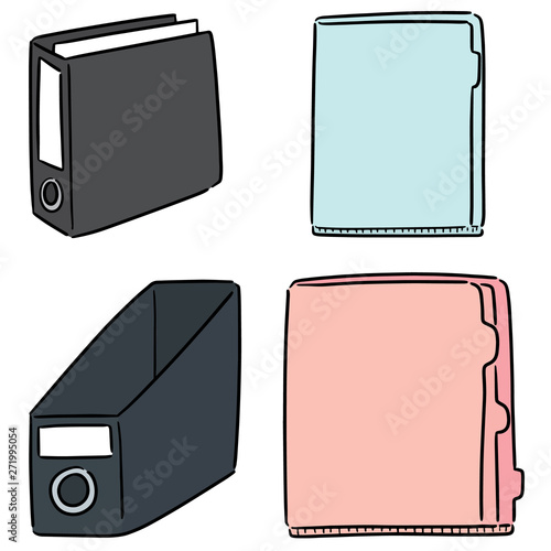 vector set of folder