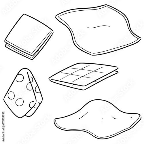 vector set of handkerchief