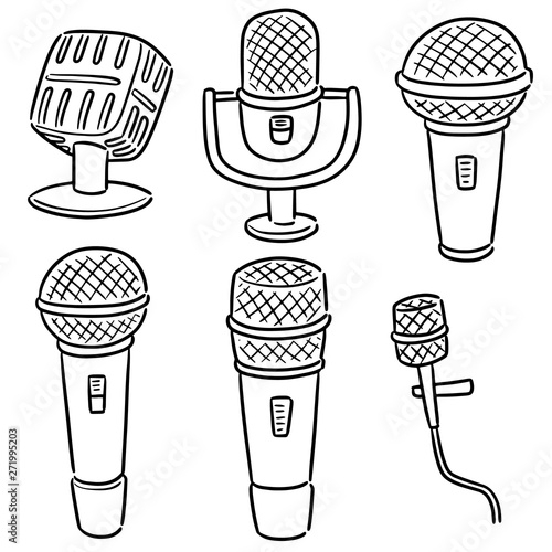 vector set of microphone