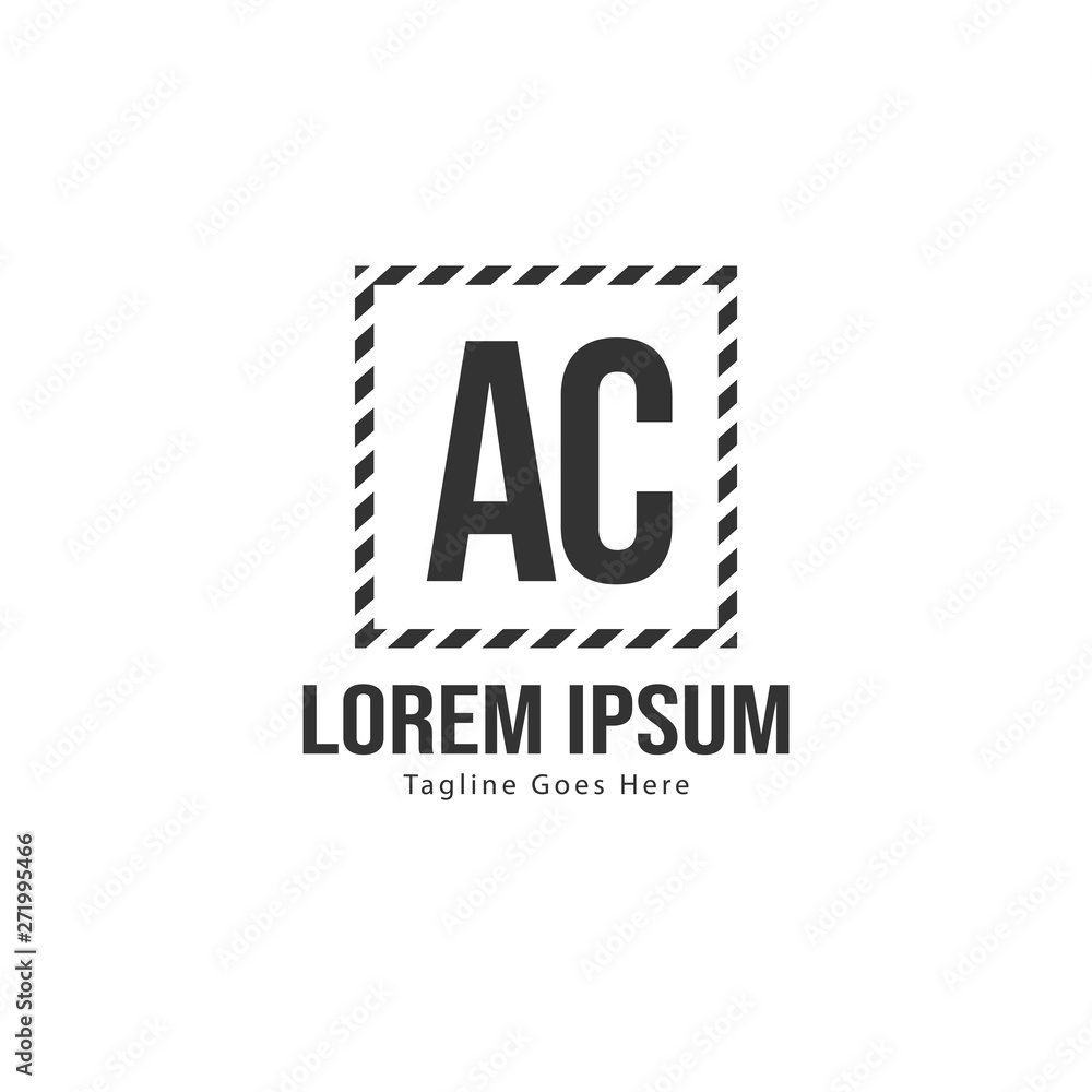 AC Letter Logo Design. Creative Modern AC Letters Icon Illustration