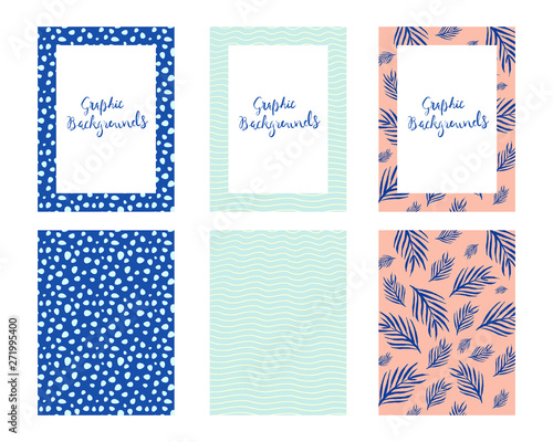 3 colorful handmade graphic vector seamless backgrounds pack