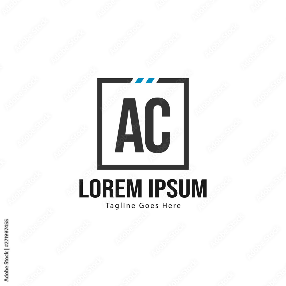 AC Letter Logo Design. Creative Modern AC Letters Icon Illustration