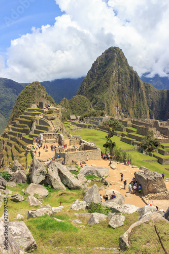 view on the mountains of macchu piccu
