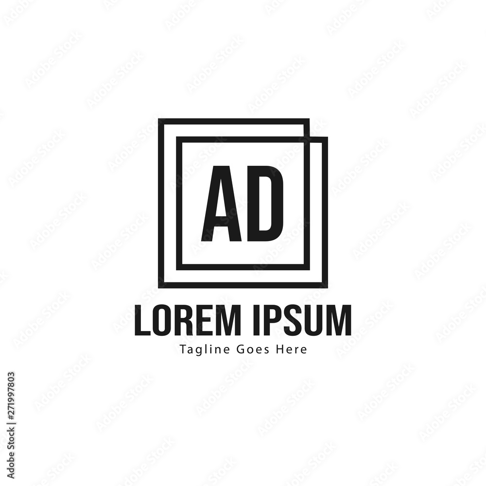 AD Letter Logo Design. Creative Modern AD Letters Icon Illustration AD Letter Logo Design. Creative Modern AD Letters Icon Illustration