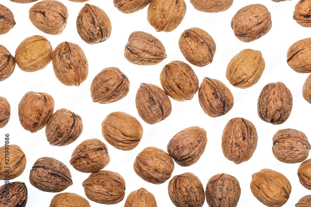 Texture with nuts. Isolated on white background. Texture with nuts. Isolated on white background.