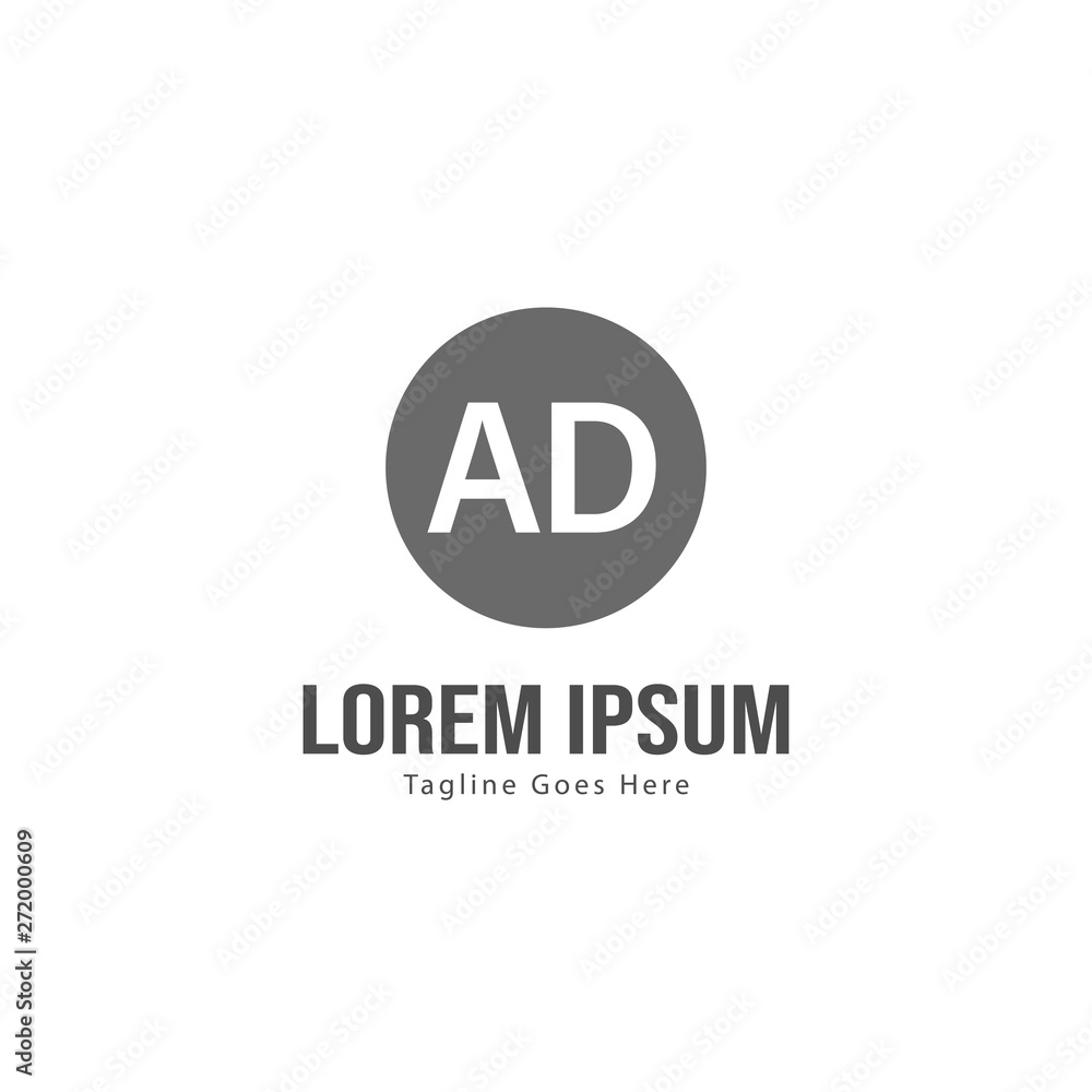AD Letter Logo Design. Creative Modern AD Letters Icon Illustration AD Letter Logo Design. Creative Modern AD Letters Icon Illustration