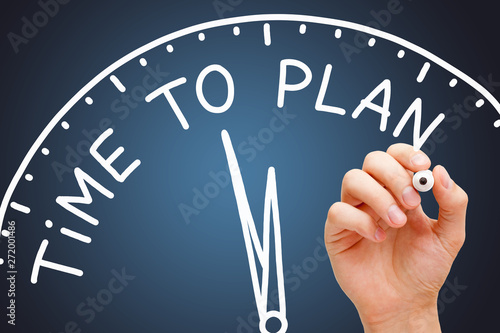 Time To Plan Clock Business Concept