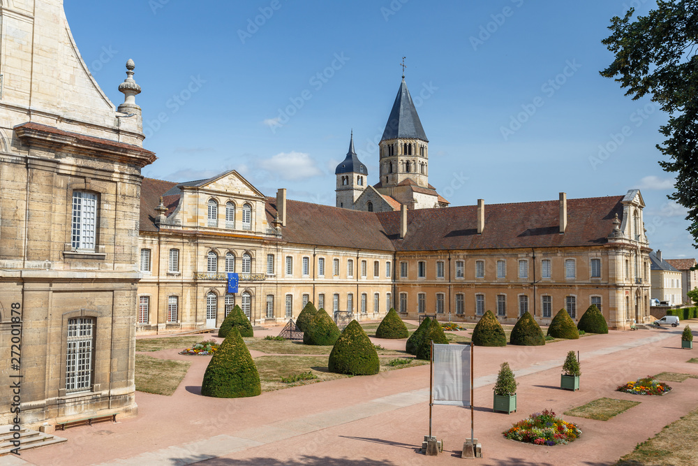 CLUNY / FRANCE - JULY 2015: Medieval abbey in the historic centre of Cluny town, France