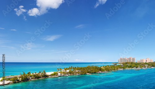 View of Paradise Island in Nassau, Bahamas.