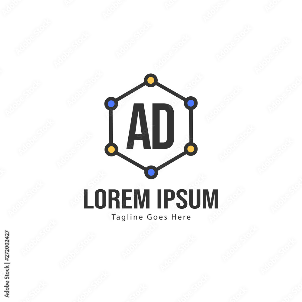 AD Letter Logo Design. Creative Modern AD Letters Icon Illustration AD Letter Logo Design. Creative Modern AD Letters Icon Illustration